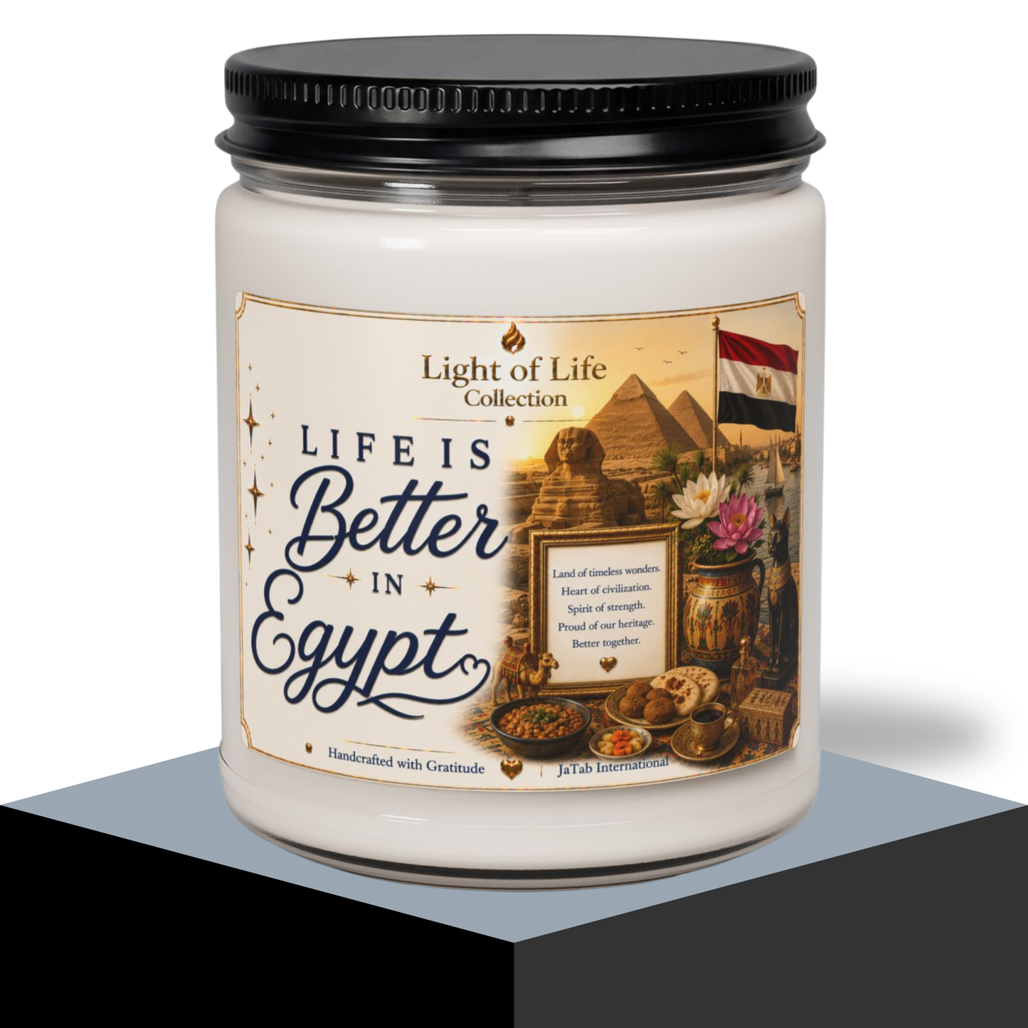 Life Is Better In Egypt Candle, Egyptian Travel Gift, Cairo Souvenir Scented Candle, Wanderlust Aesthetic Jar Decor, Egypt Vacation