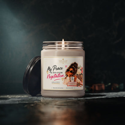 My Peace Is Not Up For Negotiation Candle, Funny Self Care Gift For Women, Sassy Humor, Positive Affirmation, Best Friend Birthday Present