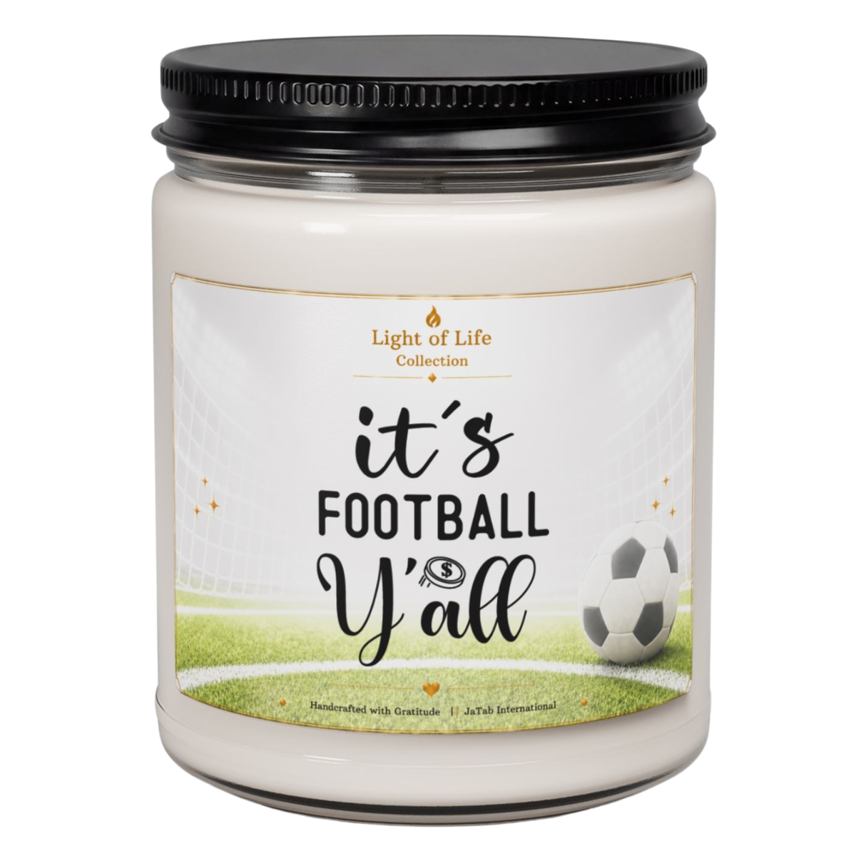 It's Football Ya'll, Personalized Soccer Football Candle, Soccer Lover Present, Funny Soccer Candle, Soccer Football Gift