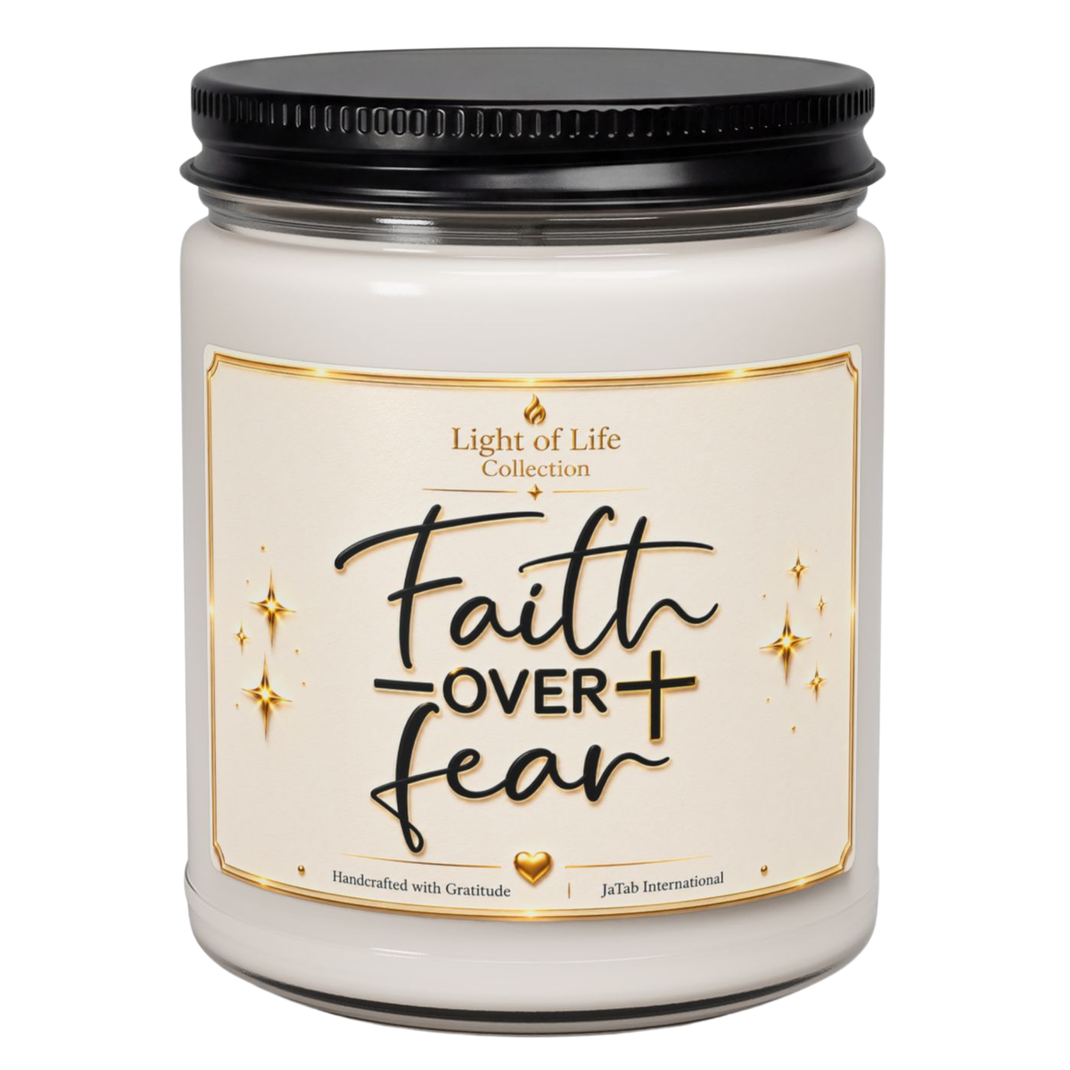 Faith Over Fear Soy Candle, Religious Gift, Inspirational Candle, Faith Based Home Decor, Encouragement Gift, Christian Gift for Her