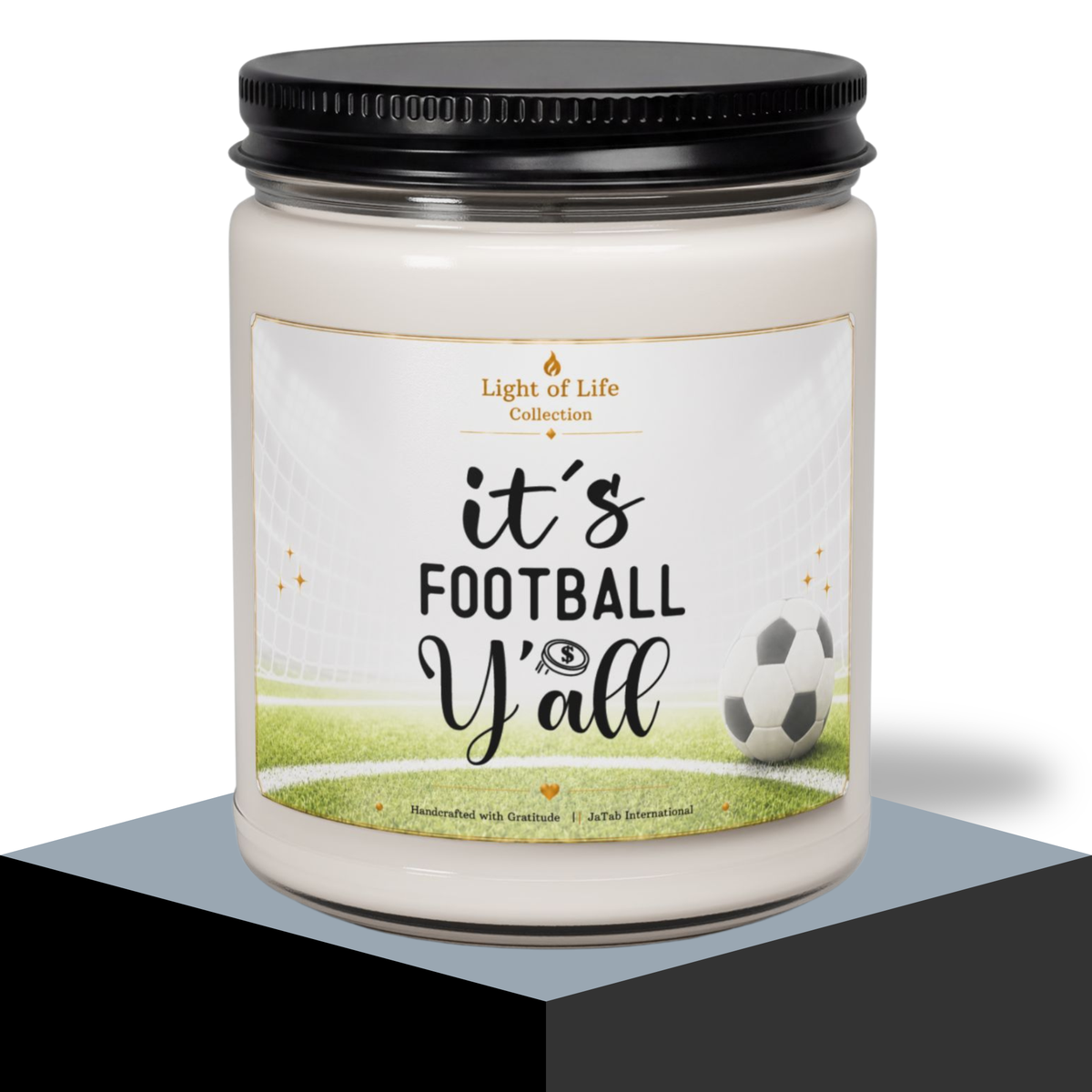 It's Football Ya'll, Personalized Soccer Football Candle, Soccer Lover Present, Funny Soccer Candle, Soccer Football Gift