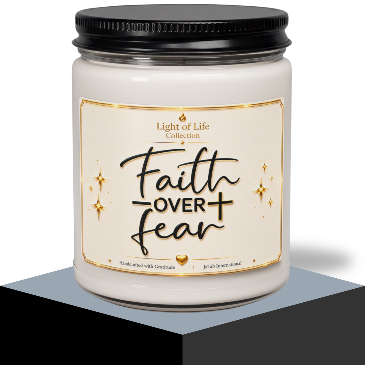 Faith Over Fear Soy Candle, Religious Gift, Inspirational Candle, Faith Based Home Decor, Encouragement Gift, Christian Gift for Her