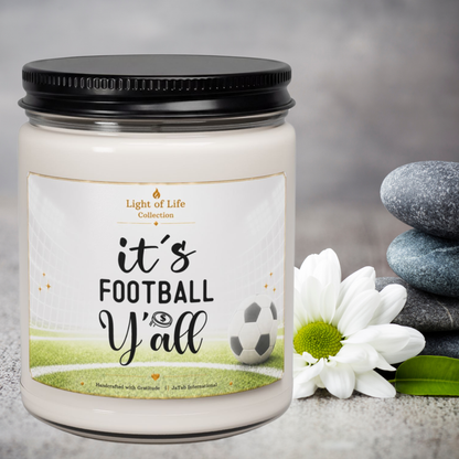 It's Football Ya'll, Personalized Soccer Football Candle, Soccer Lover Present, Funny Soccer Candle, Soccer Football Gift