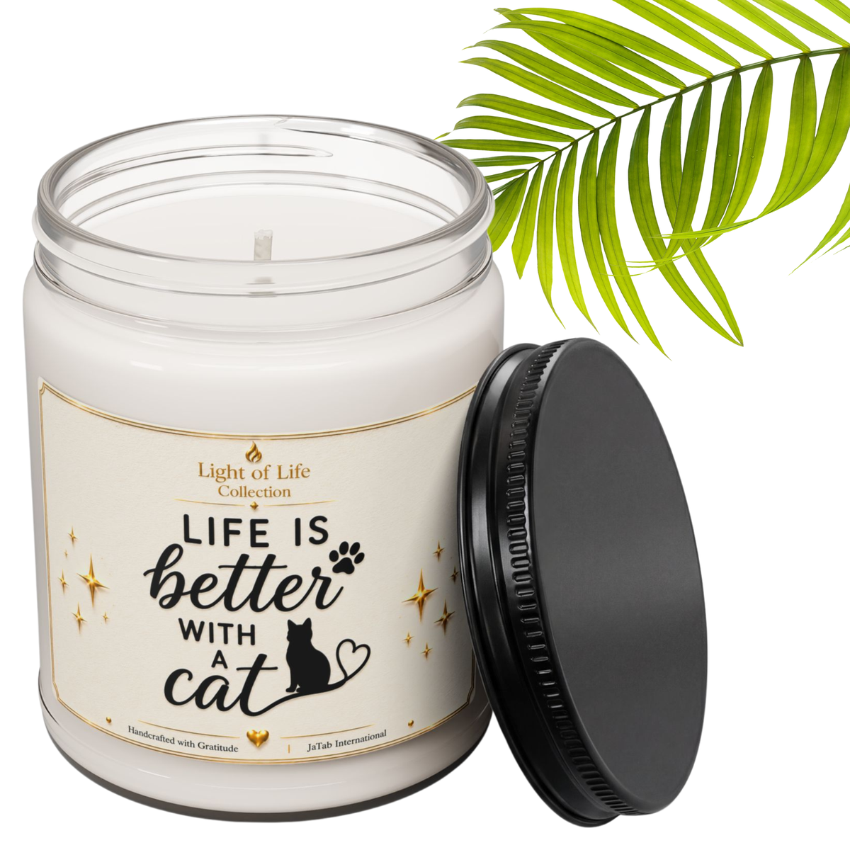 Life Is Better With A Cat Soy Candle, Cat Lover Gift, Luxury Pet Owner Candle, Thoughtful Gift for Cat Mom, Whimsical Home Decor