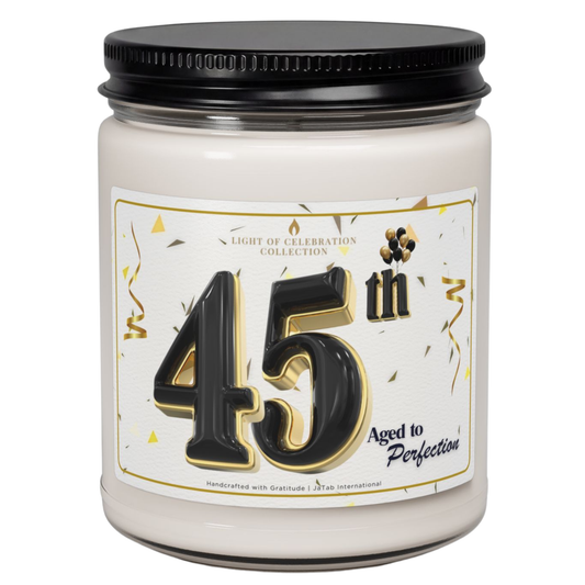 45th Birthday Present | Scented Natural Soy Wax Candle | Home Decor | Milestone Gift | Forty Five Gift