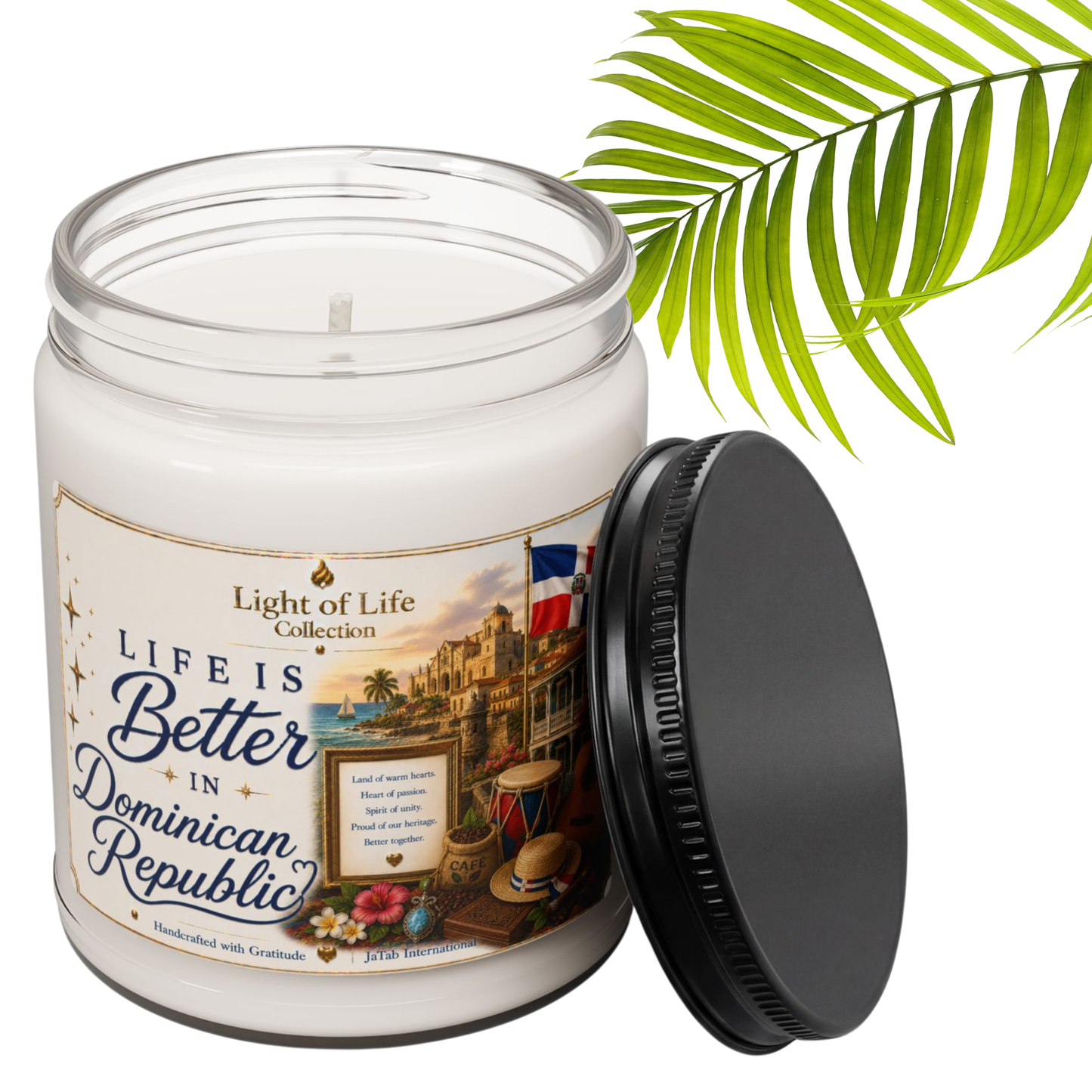 Dominican Republic Life is Better in DR Natural Soy Candle, Caribbean Travel Gift, Punta Cana Decor, Moving Away Souvenir, Homesick Gift
