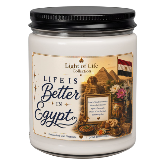 Life Is Better In Egypt Candle, Egyptian Travel Gift, Cairo Souvenir Scented Candle, Wanderlust Aesthetic Jar Decor, Egypt Vacation