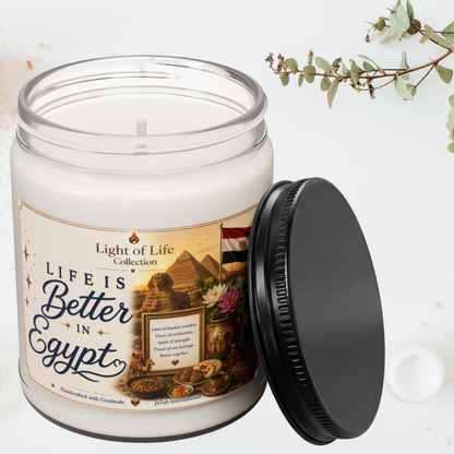 Life Is Better In Egypt Candle, Egyptian Travel Gift, Cairo Souvenir Scented Candle, Wanderlust Aesthetic Jar Decor, Egypt Vacation