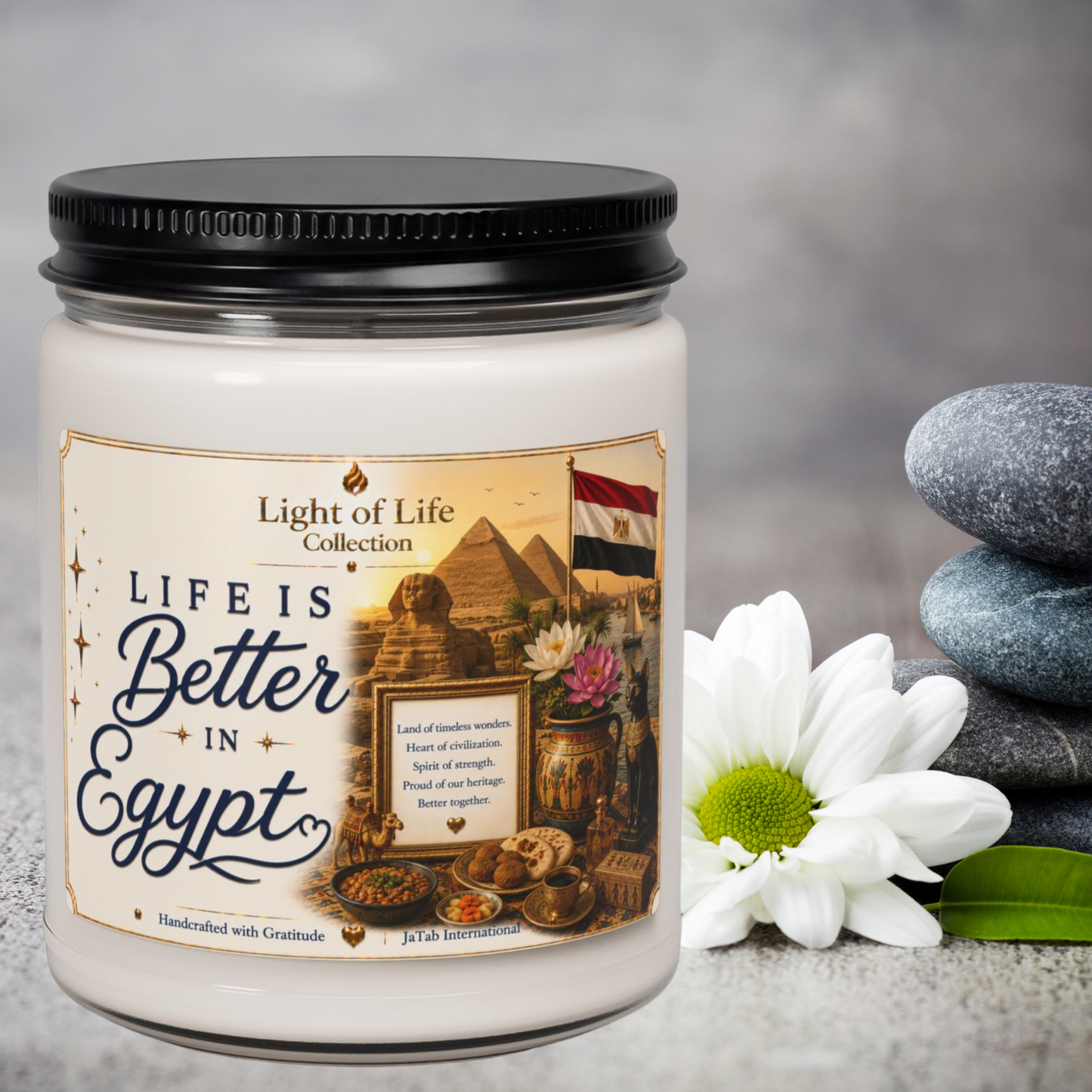 Life Is Better In Egypt Candle, Egyptian Travel Gift, Cairo Souvenir Scented Candle, Wanderlust Aesthetic Jar Decor, Egypt Vacation