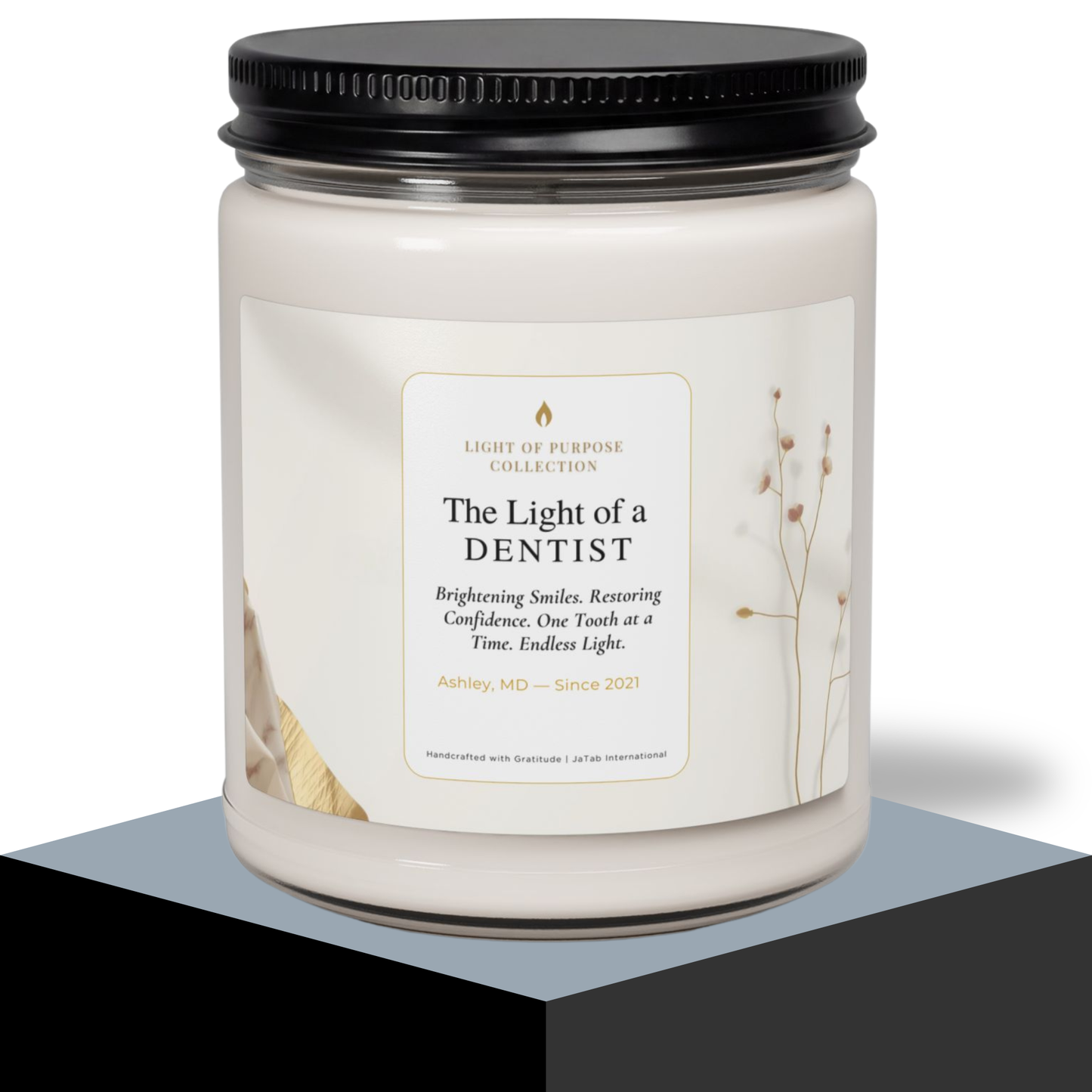 Gift for Dentist | Personalized Scented Candle | Customized Motivational Present | Profession Workplace Promotion | Career Gift