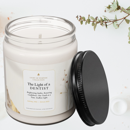Gift for Dentist | Personalized Scented Candle | Customized Motivational Present | Profession Workplace Promotion | Career Gift