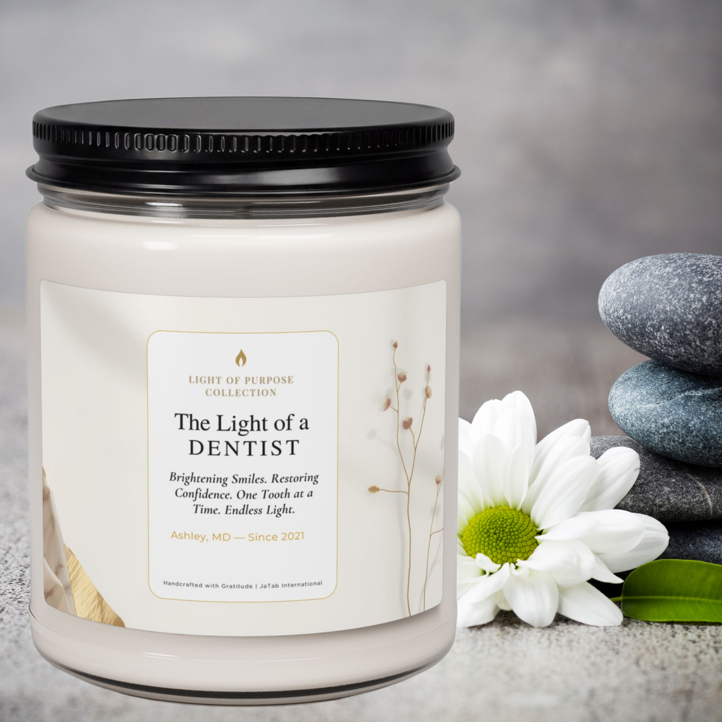 Gift for Dentist | Personalized Scented Candle | Customized Motivational Present | Profession Workplace Promotion | Career Gift