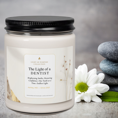 Gift for Dentist | Personalized Scented Candle | Customized Motivational Present | Profession Workplace Promotion | Career Gift