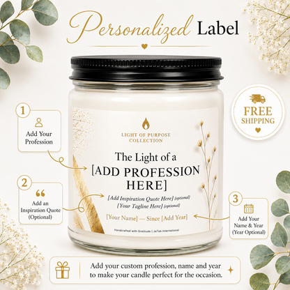 Gift for Dentist | Personalized Scented Candle | Customized Motivational Present | Profession Workplace Promotion | Career Gift