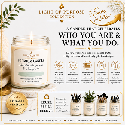 Gift for Dentist | Personalized Scented Candle | Customized Motivational Present | Profession Workplace Promotion | Career Gift