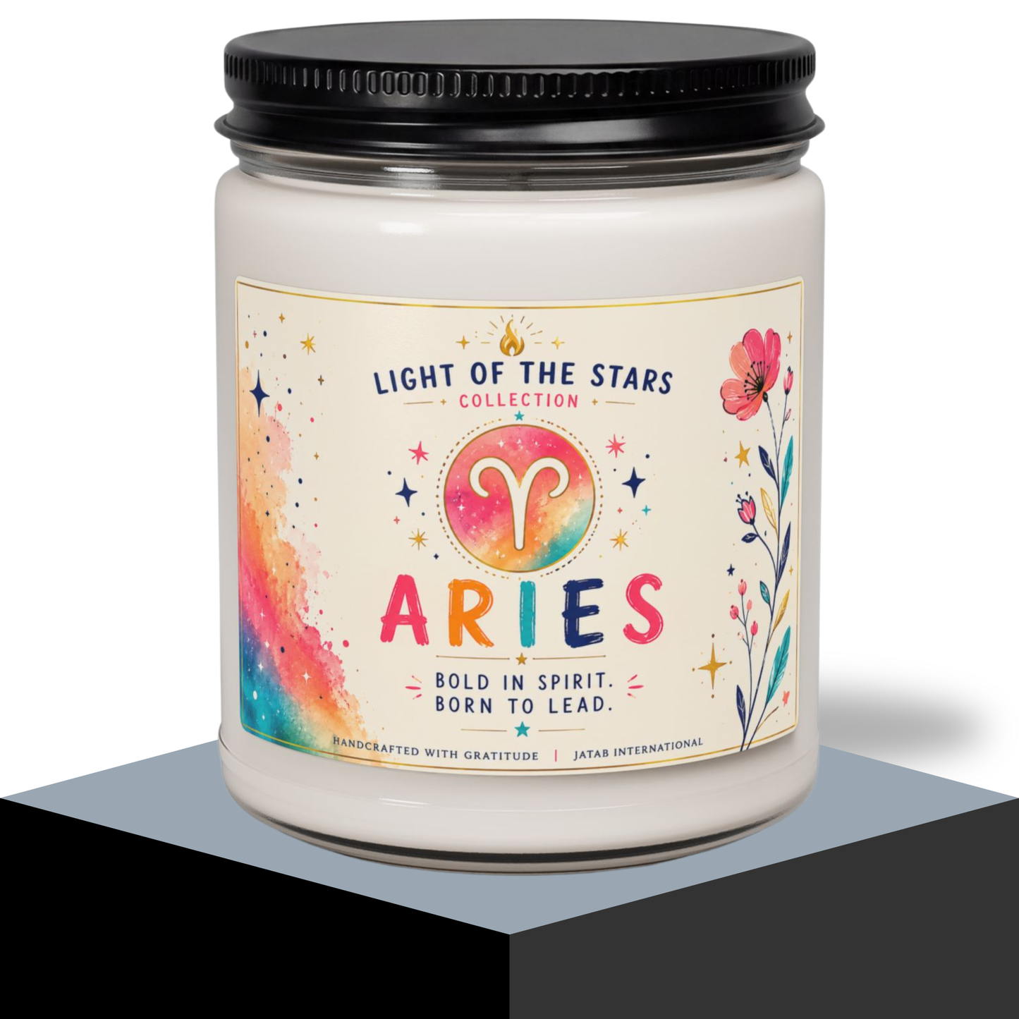 Aries Candle, Bold in Spirit Born to Lead, Zodiac Astrology Gift, Star Sign Horoscope, Aries the Ram, March April Birthday, Fire Sign