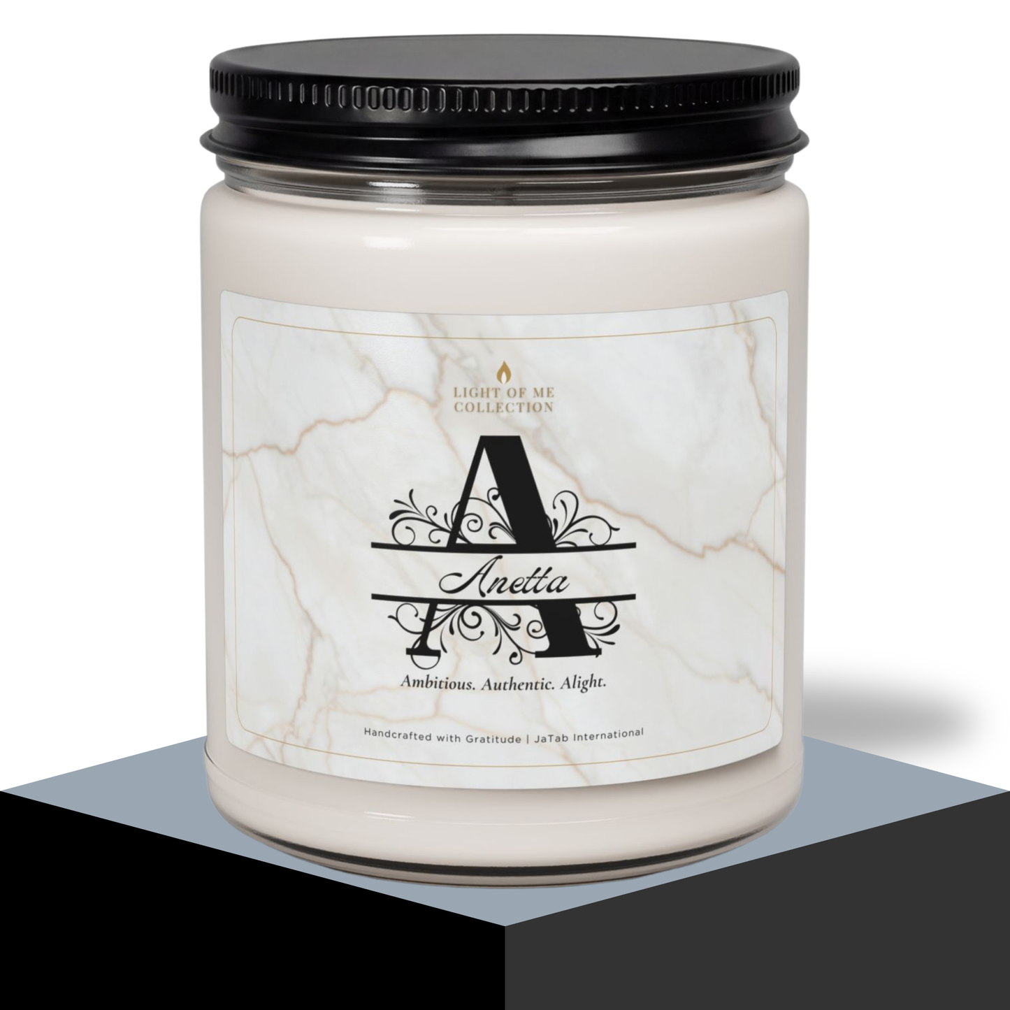 A Customized Motivational Gift | Personalized Scented Natural Soy Wax Candle | Monogrammed Unique Customizable Home Decor | Holiday Present