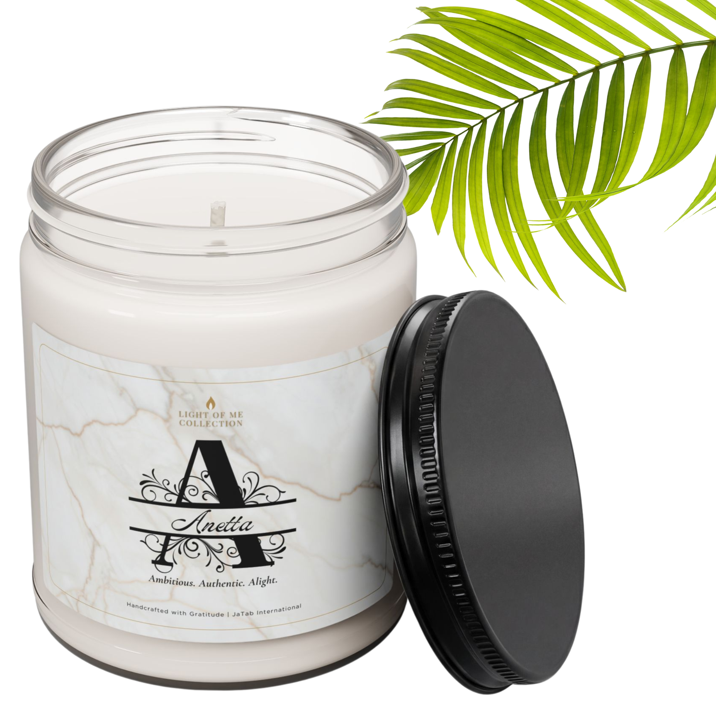 A Customized Motivational Gift | Personalized Scented Natural Soy Wax Candle | Monogrammed Unique Customizable Home Decor | Holiday Present