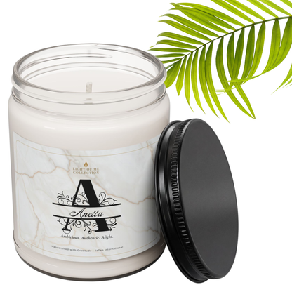 A Customized Motivational Gift | Personalized Scented Natural Soy Wax Candle | Monogrammed Unique Customizable Home Decor | Holiday Present