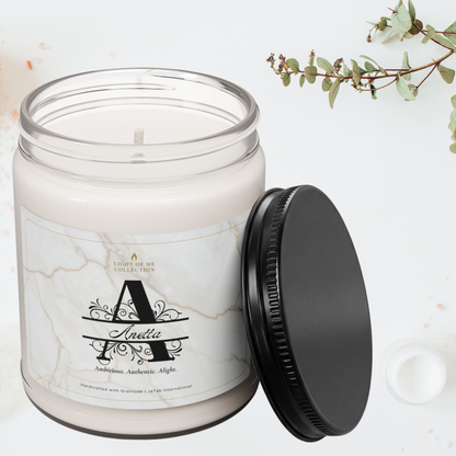 A Customized Motivational Gift | Personalized Scented Natural Soy Wax Candle | Monogrammed Unique Customizable Home Decor | Holiday Present