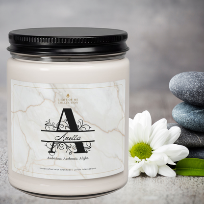 A Customized Motivational Gift | Personalized Scented Natural Soy Wax Candle | Monogrammed Unique Customizable Home Decor | Holiday Present