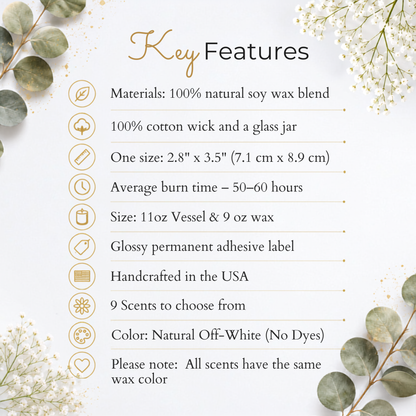 100% Jamaican Scented Soy Candle